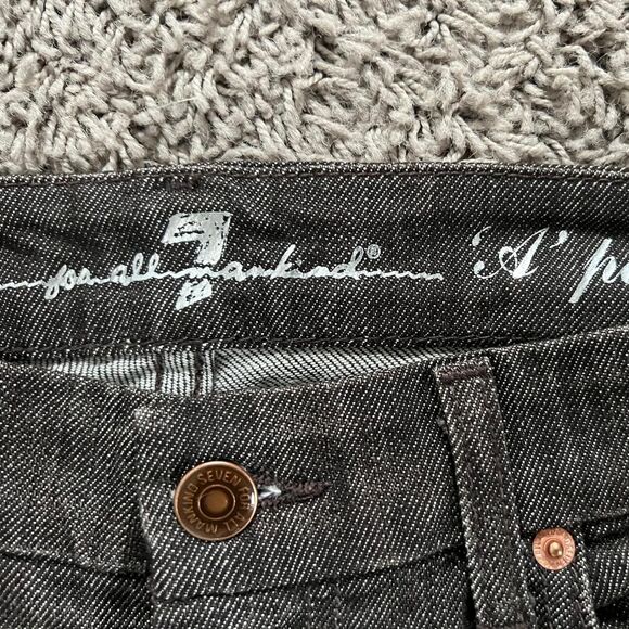 EUC 7-for-all-mankind Women's Brown and Grey Jeans - Picture 11 of 14